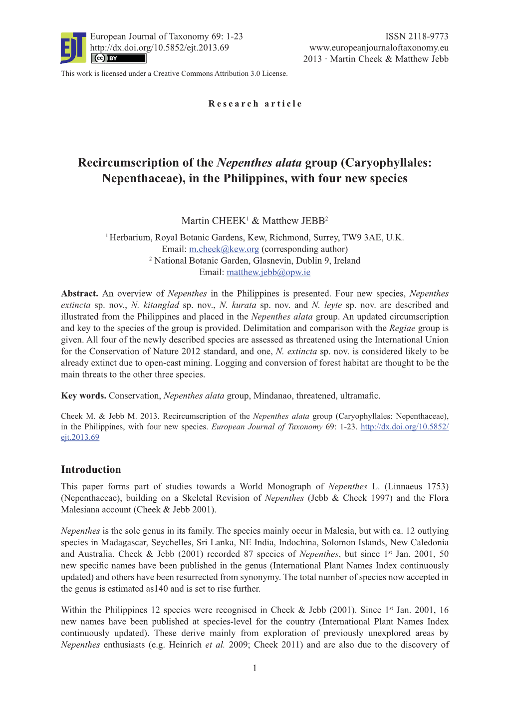 Caryophyllales: Nepenthaceae), in the Philippines, with Four New Species