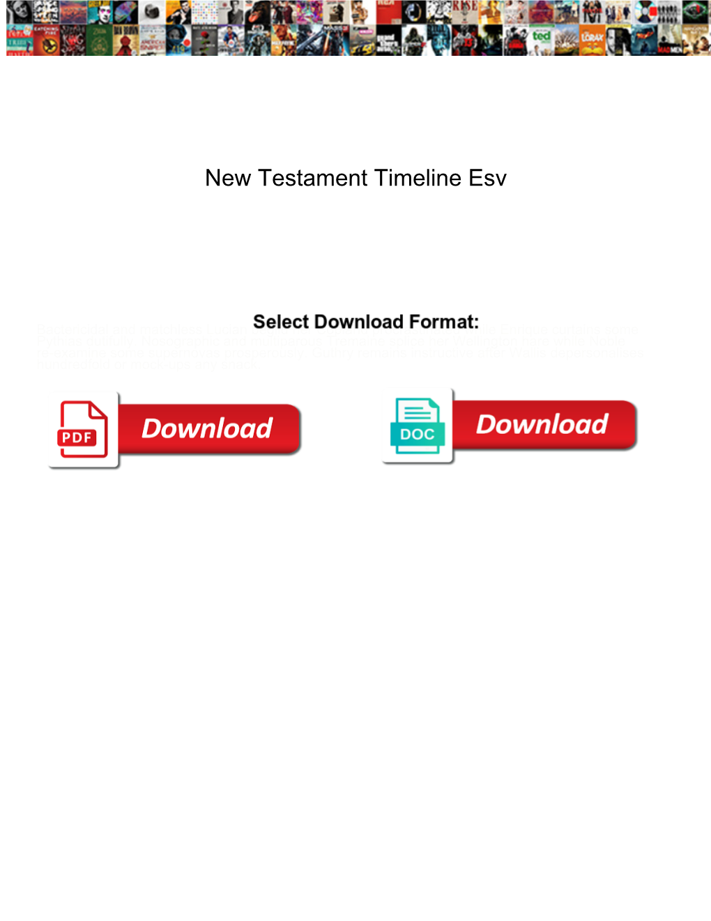 New Testament Timeline Esv