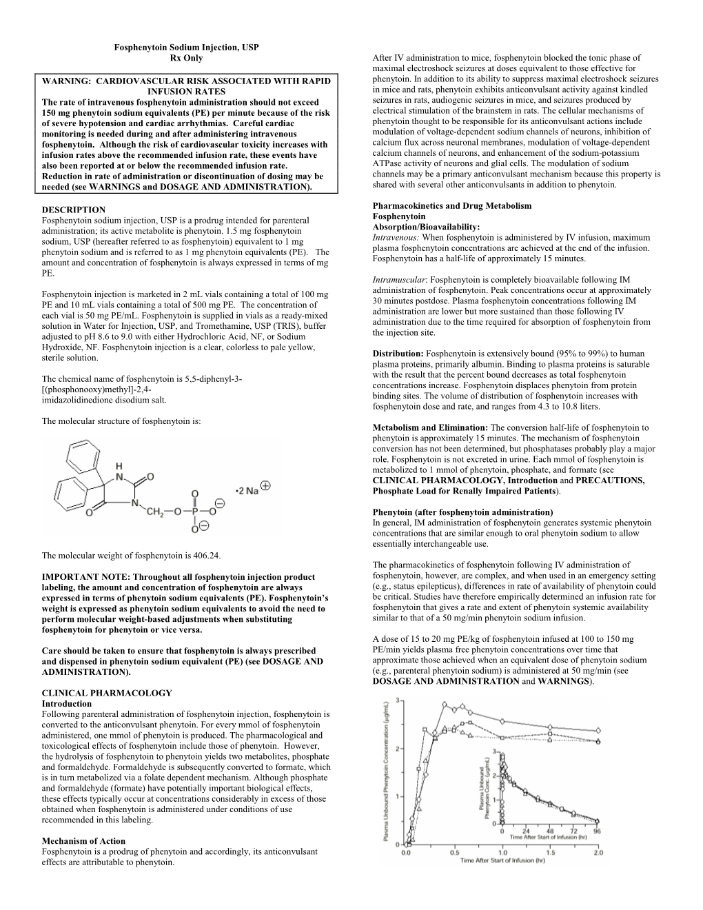 Fosphenytoin Sodium Injection, USP Rx Only WARNING