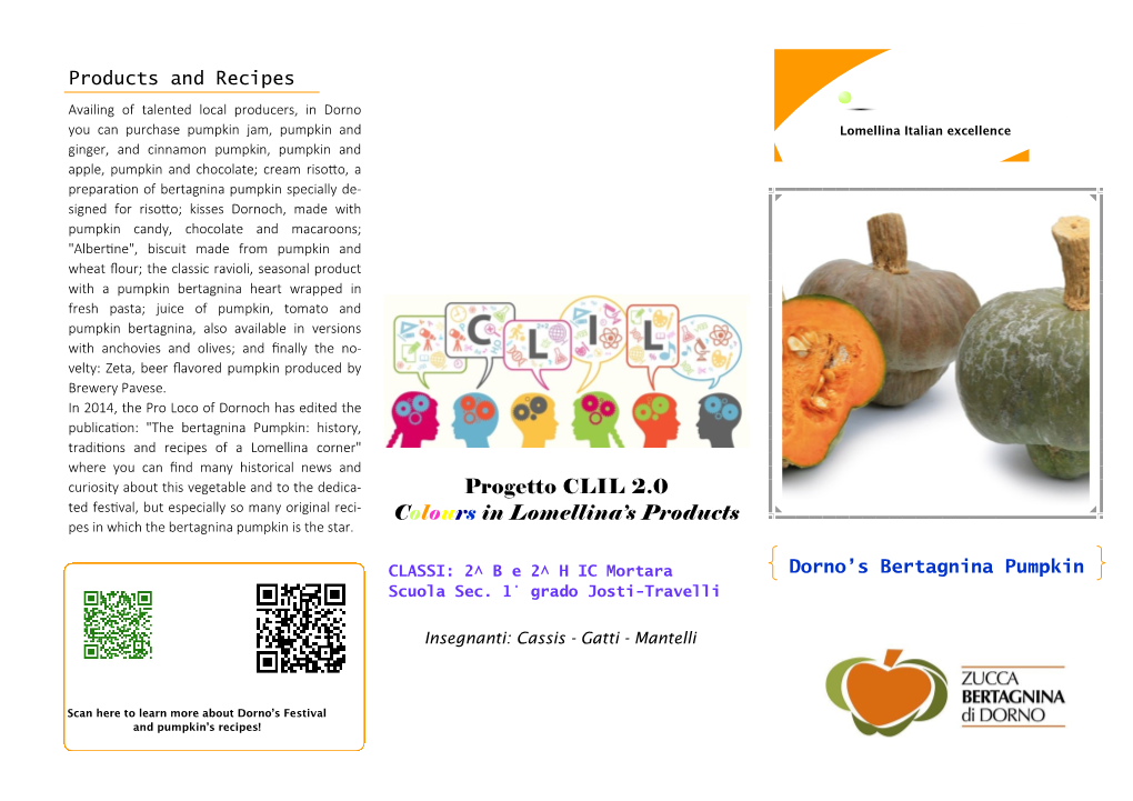 Progetto CLIL 2.0 Colours in Lomellina's Products