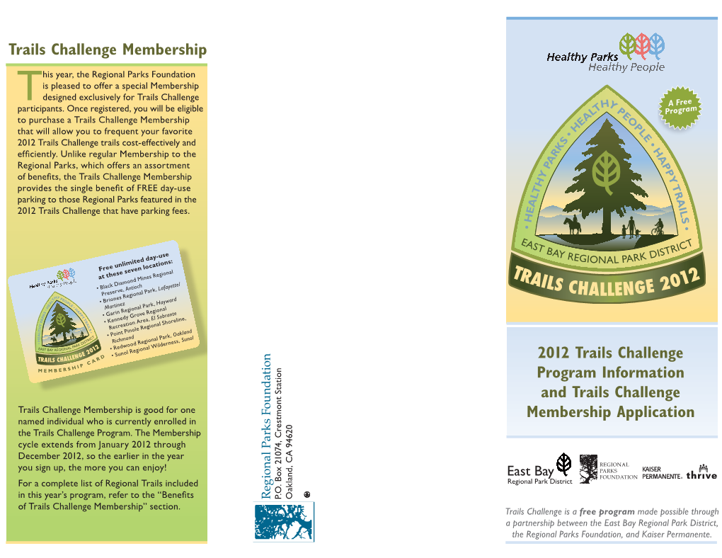 Trails Challenge Membership