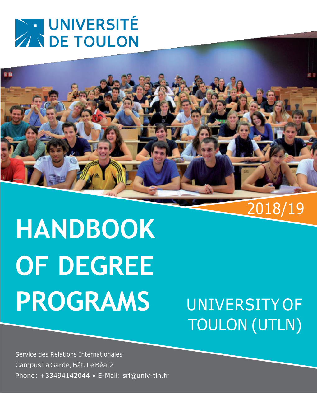 Handbook of Degree Programs University of Toulon (Utln)