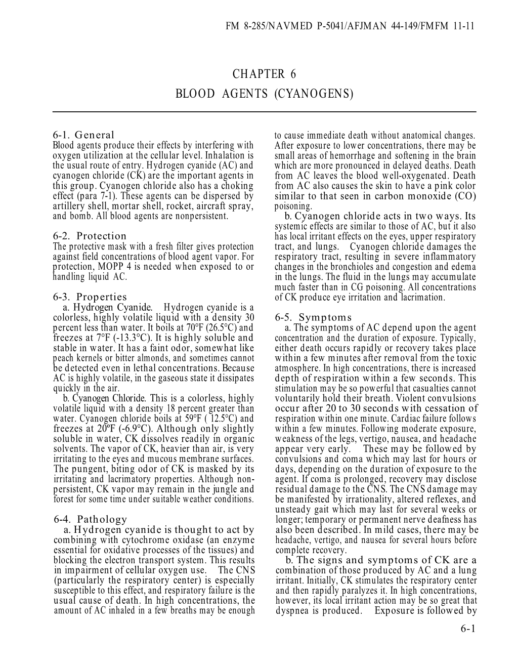 Chapter 6 Blood Agents (Cyanogens)