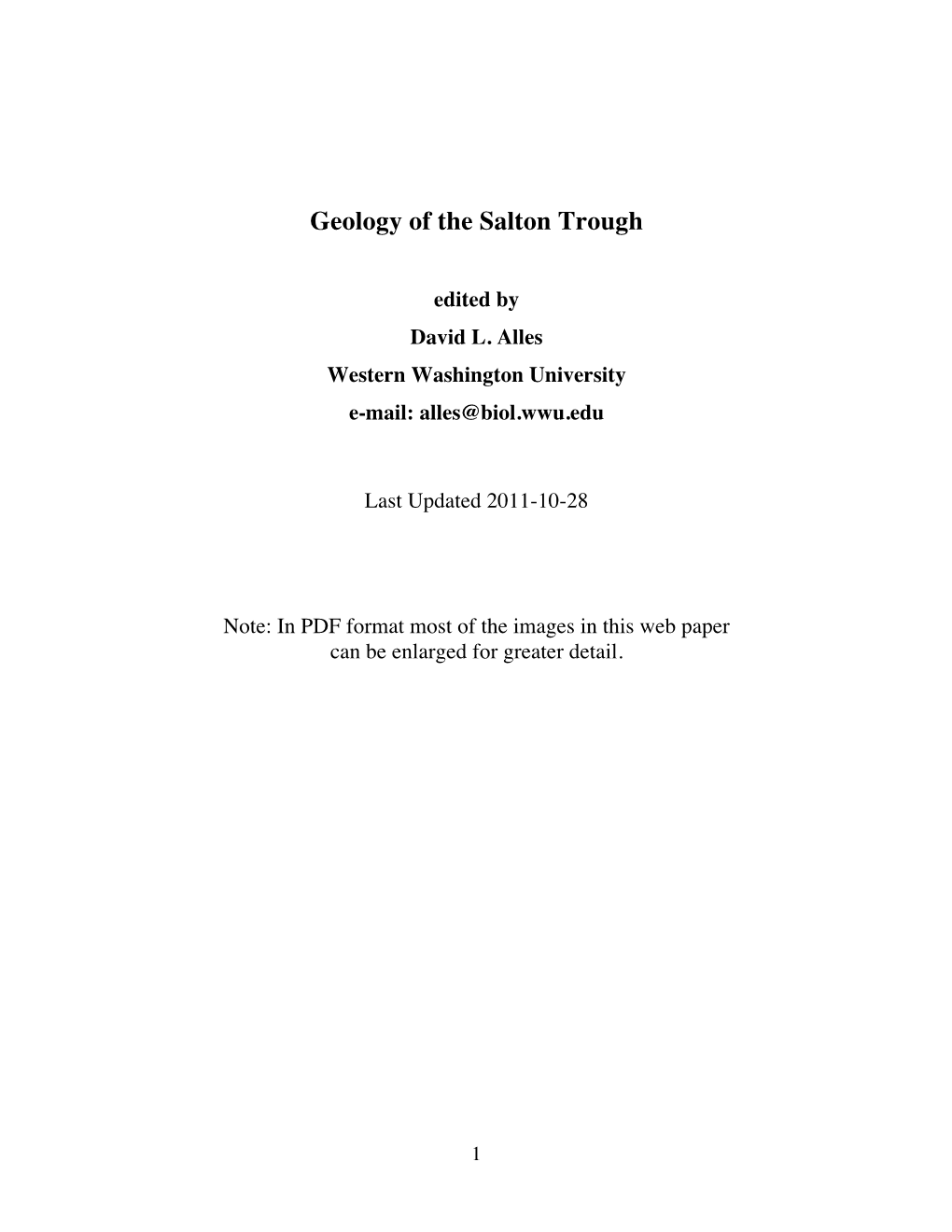 Geology of the Salton Trough