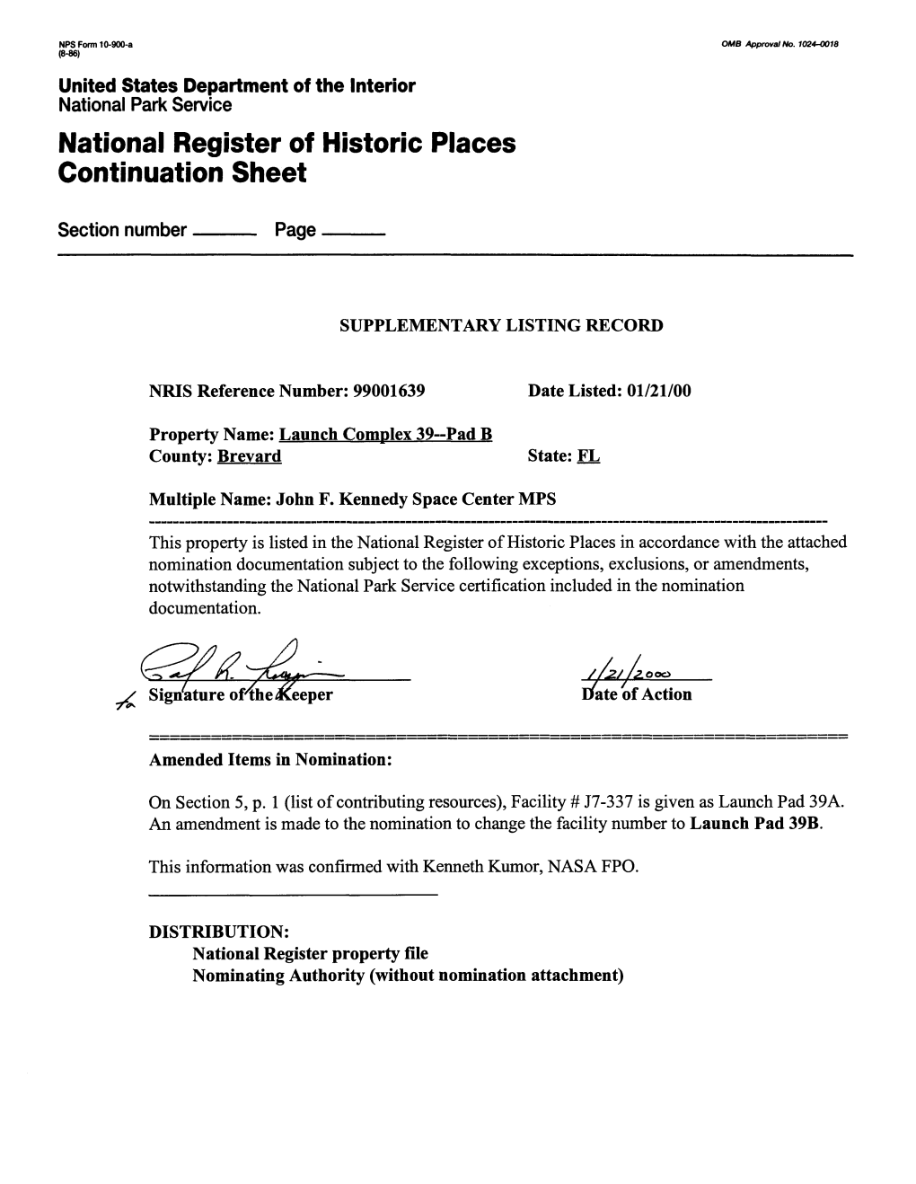 National Register of Historic Places Continuation Sheet