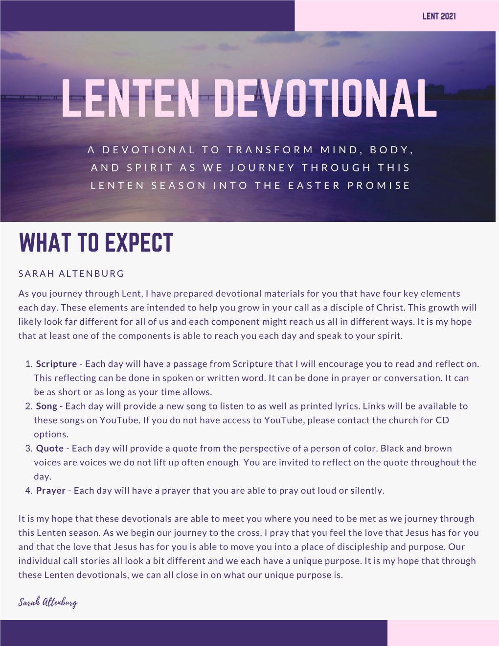 Lenten Devotional