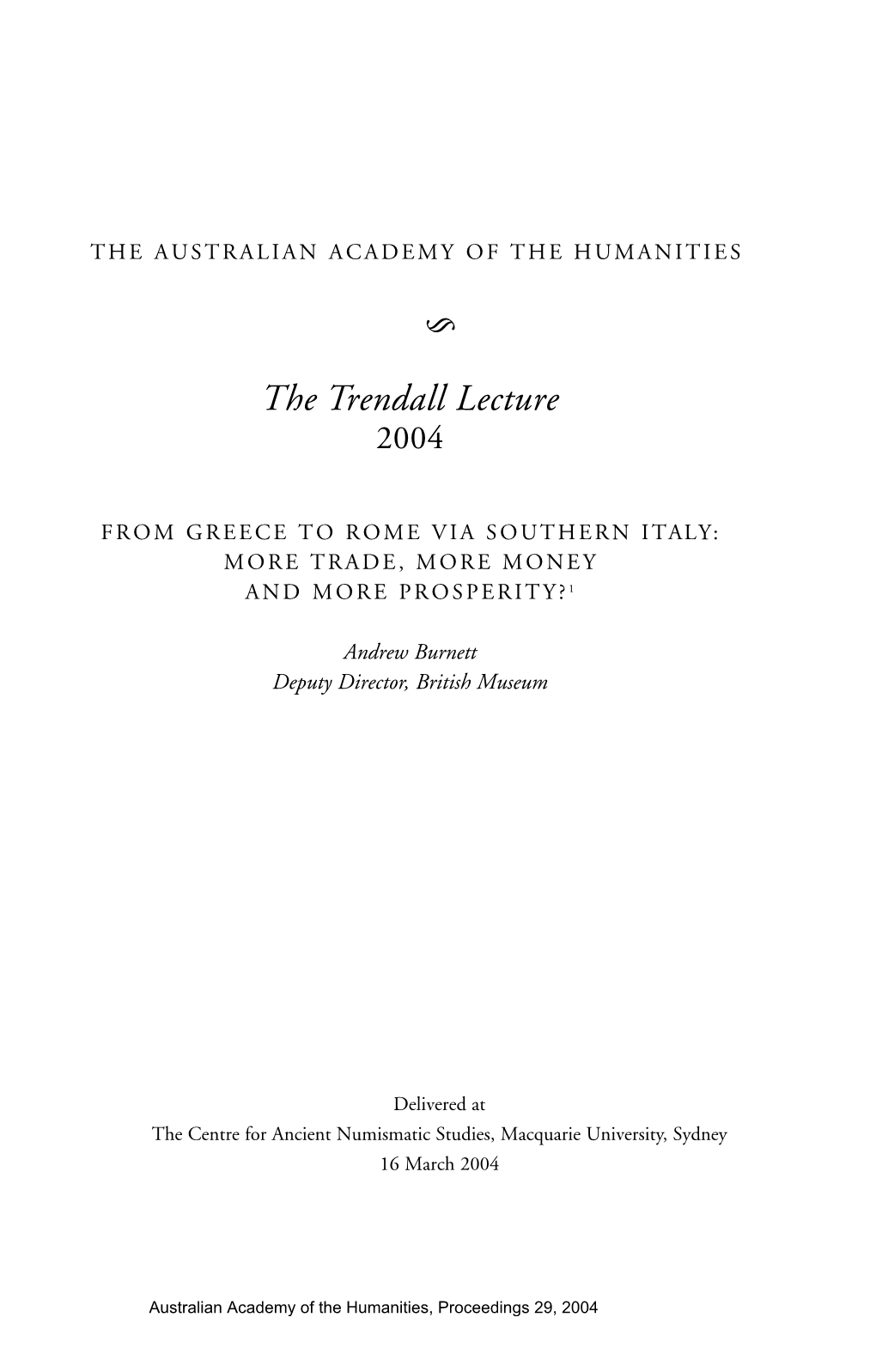From Greece to Rome Via Southern Italy (PDF, 597KB)