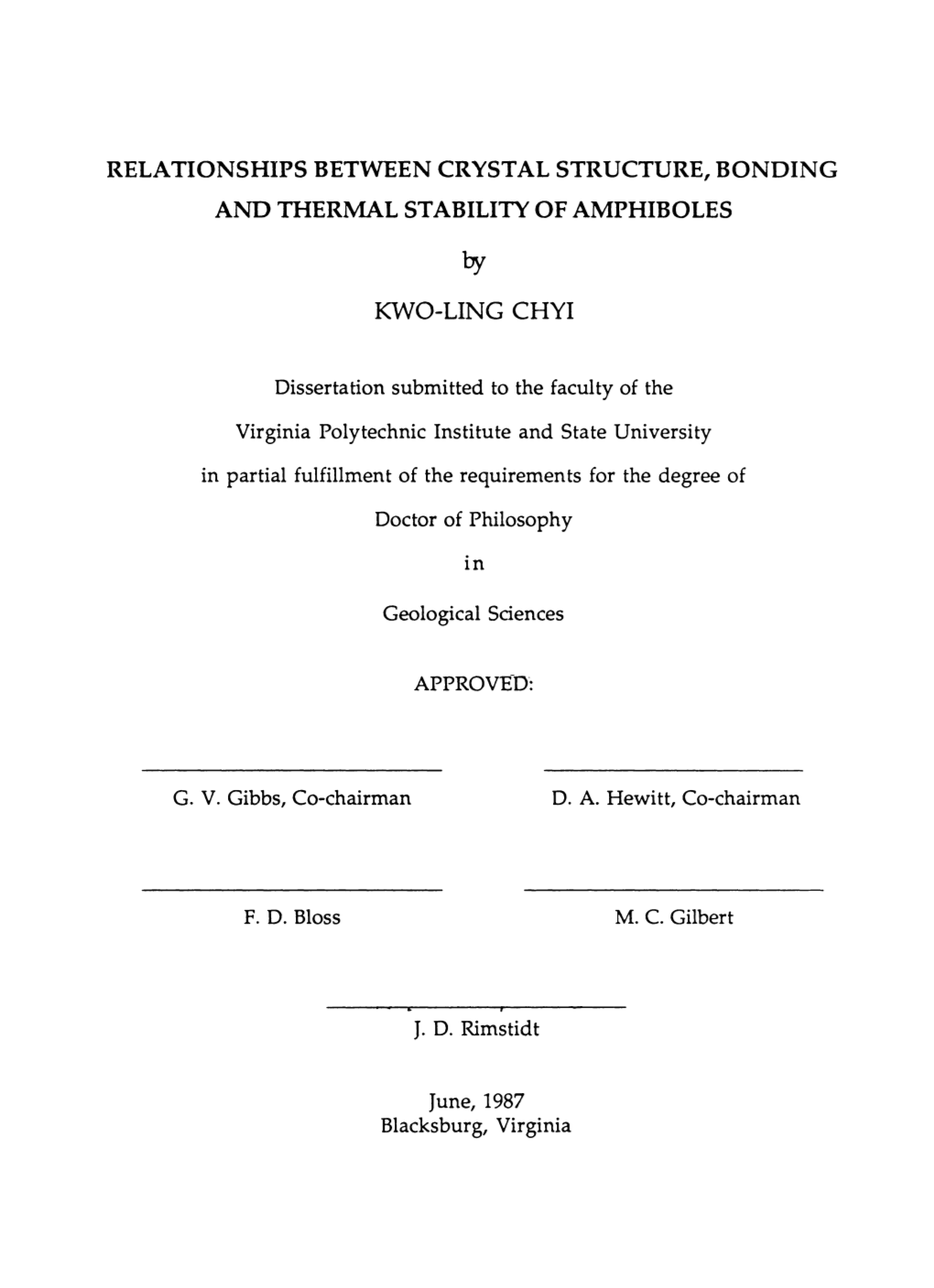 Relationships Between Crystal Structure, Bonding and Thermal Stability of Amphiboles