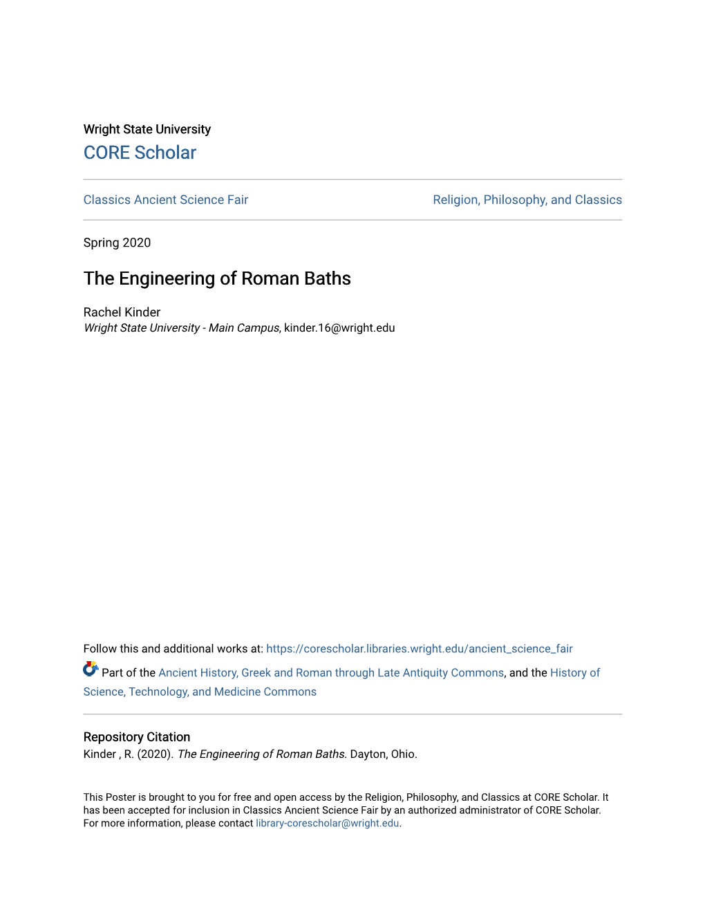 The Engineering of Roman Baths