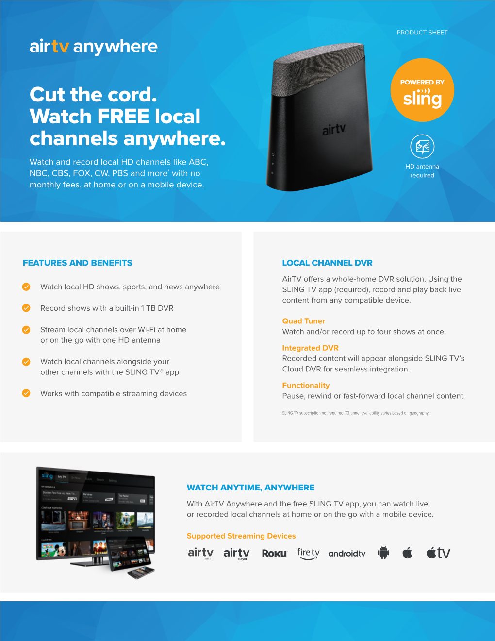 Cut the Cord. Watch FREE Local Channels Anywhere