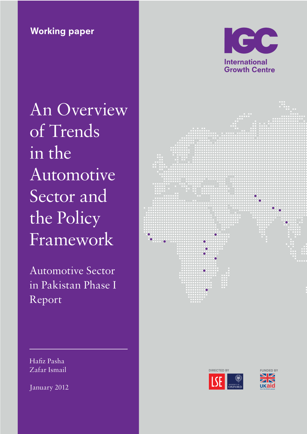 An Overview of Trends in the Automotive Sector and the Policy Framework