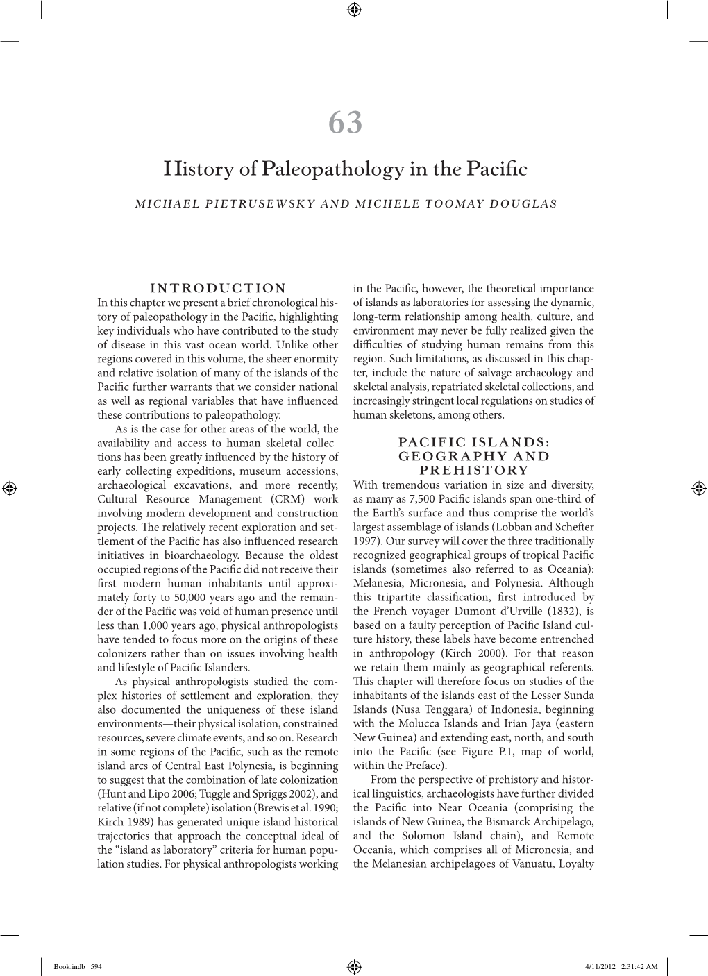 History of Paleopathology in the Pacific