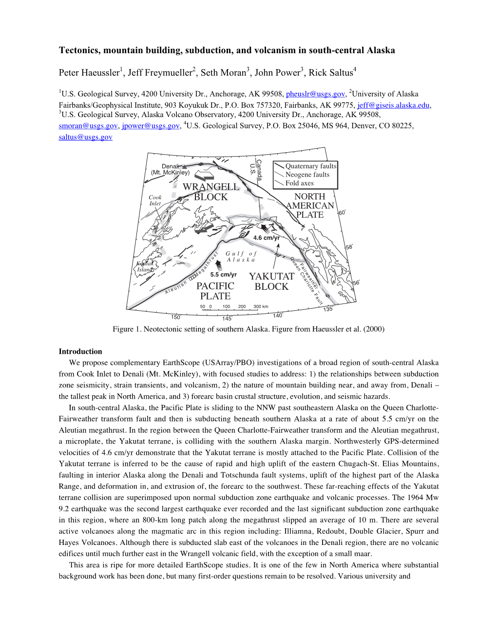 Tectonics, Mountain Building, Subduction, and Volcanism in South-Central Alaska