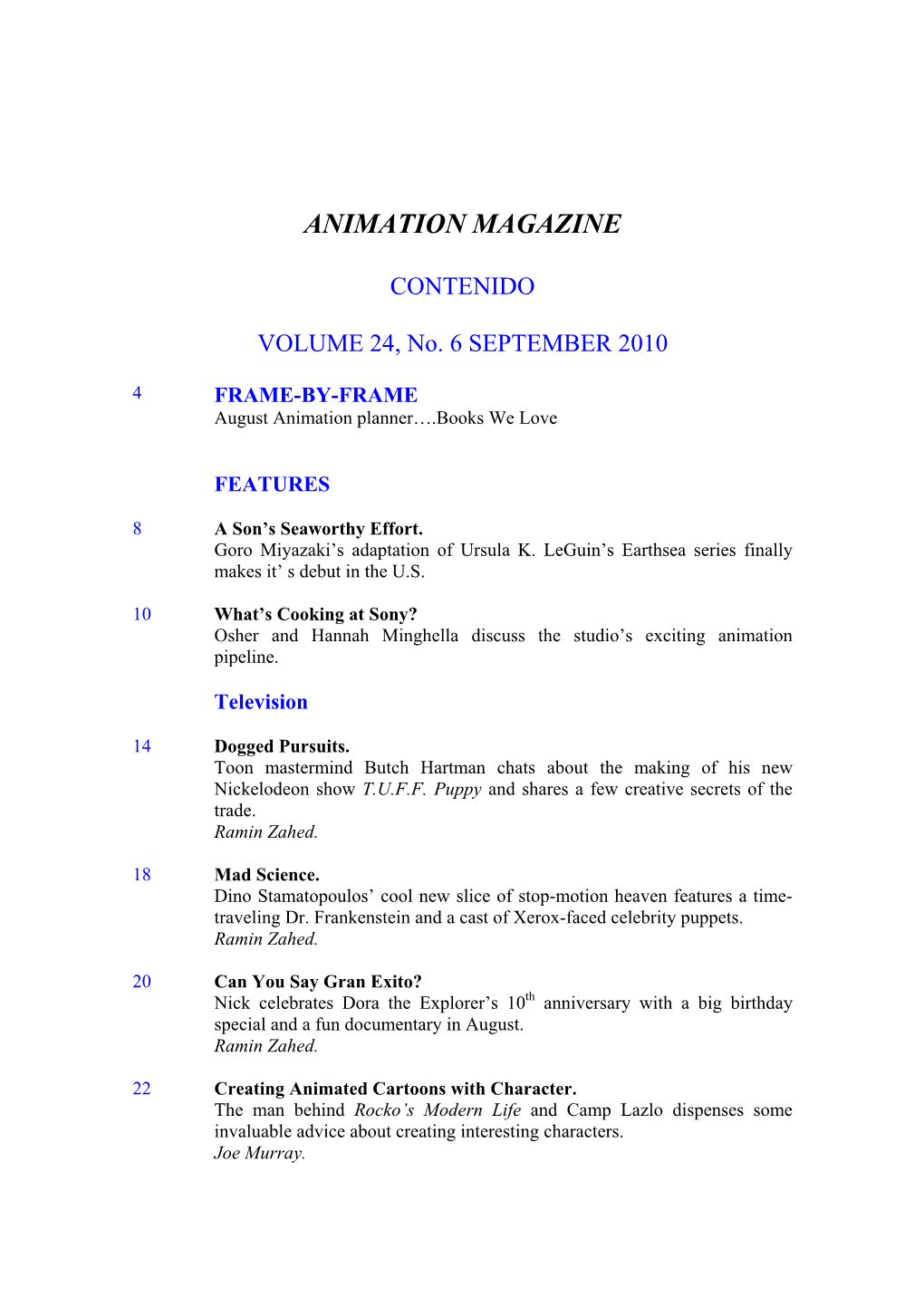 Animation Magazine