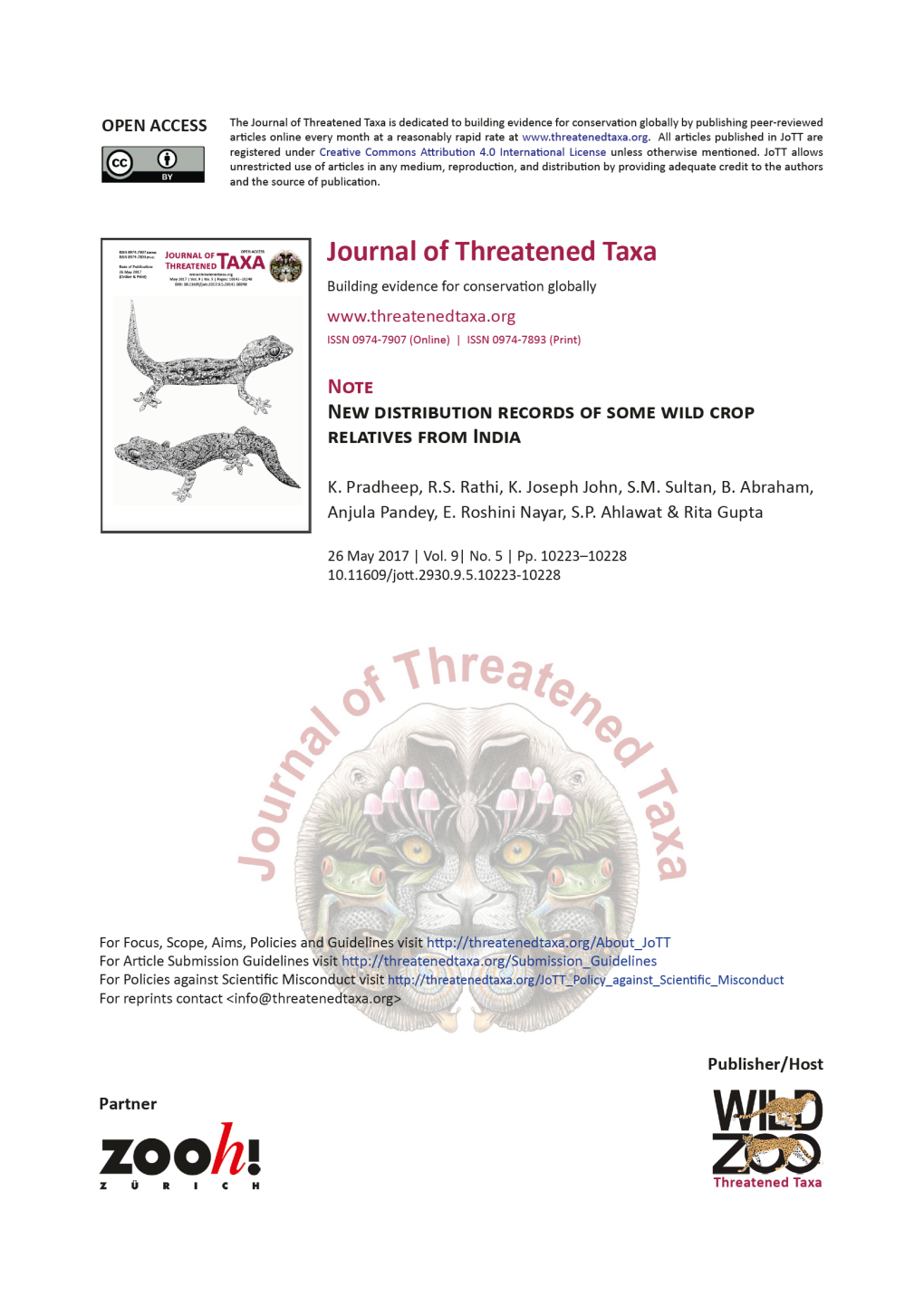 Journalofthreatenedtaxa