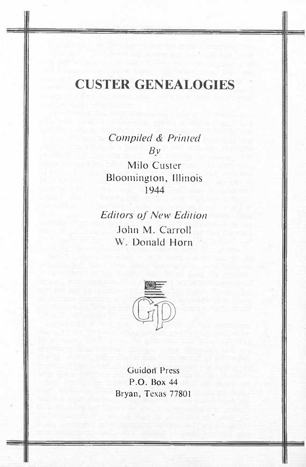 Custer Genealogies