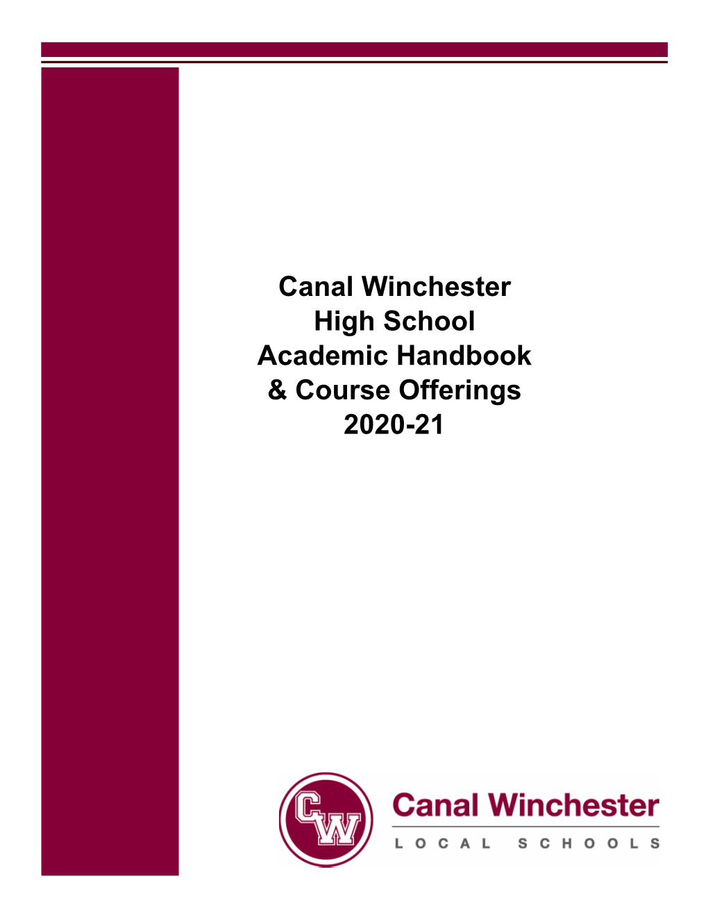 Canal Winchester High School Academic Handbook & Course