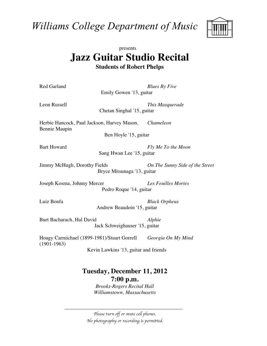 1211 Jazz Guitar Program