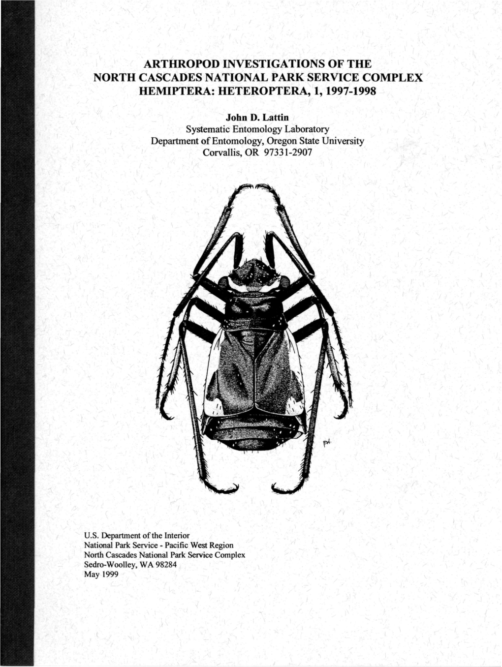 Arthropod Investigations of the North Cascades National Park Service Complex Hemiptera: Heteroptera, 1, 1997-1998