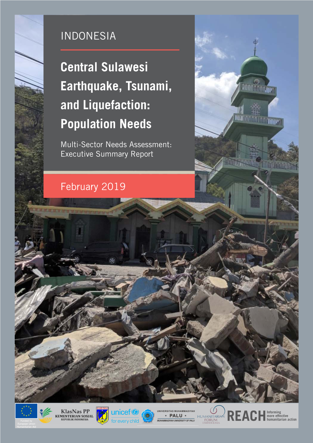 Central Sulawesi Earthquake, Tsunami, and Liquefaction: Population Needs