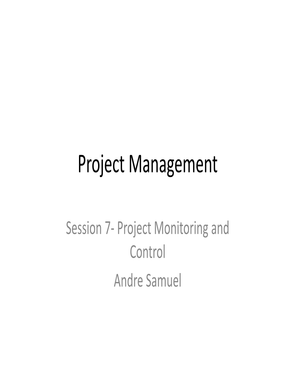 Project Management