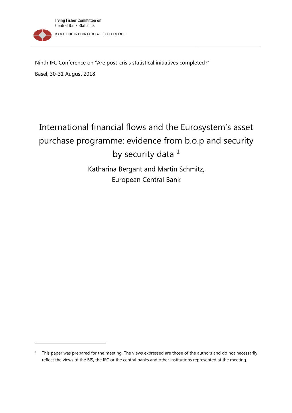 International Financial Flows and the Eurosystem's Asset Purchase