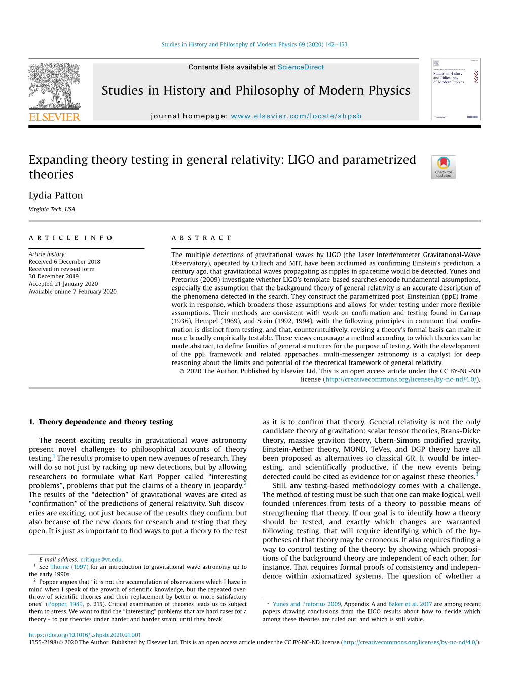 Expanding Theory Testing in General Relativity: LIGO and Parametrized Theories