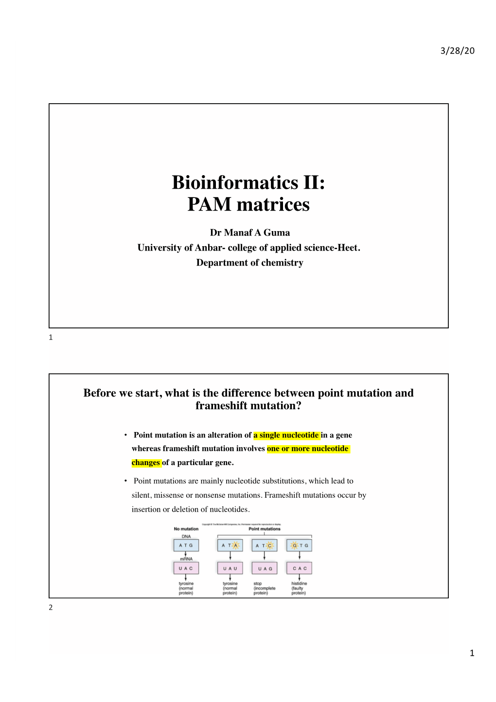 2-PAM Matrices