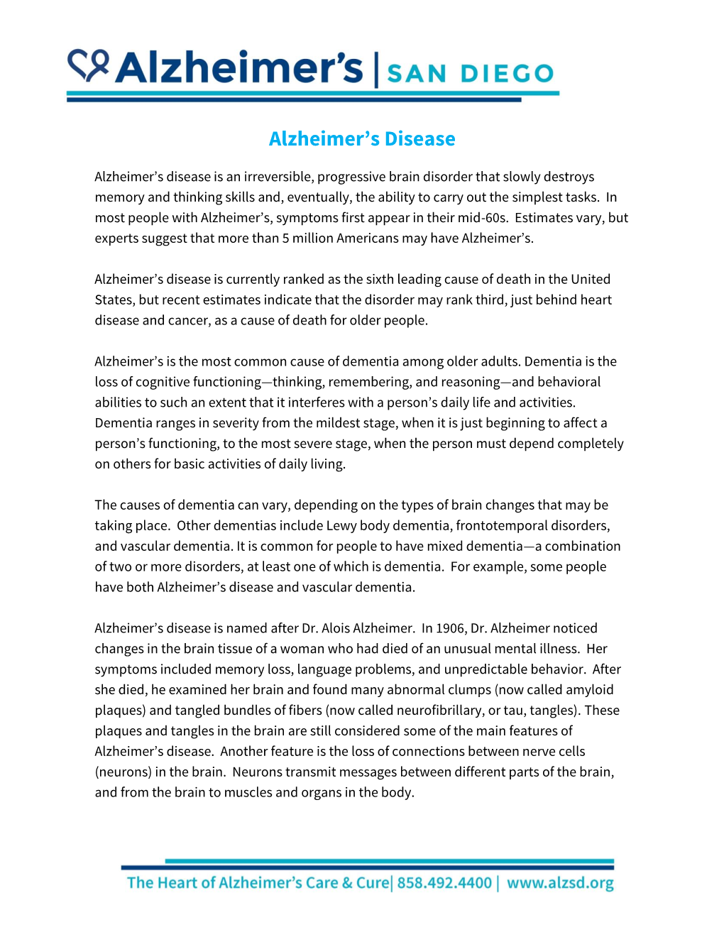 Alzheimer's Disease