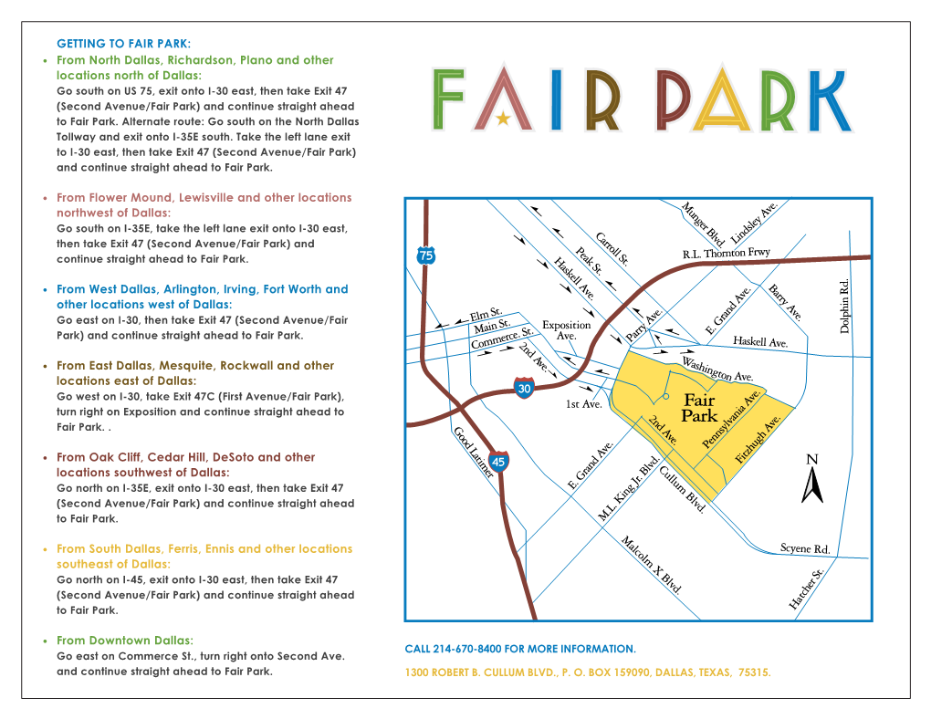 Justins Map to Fair Park.Ai