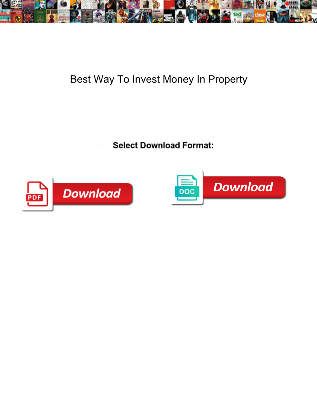 Best Way to Invest Money in Property