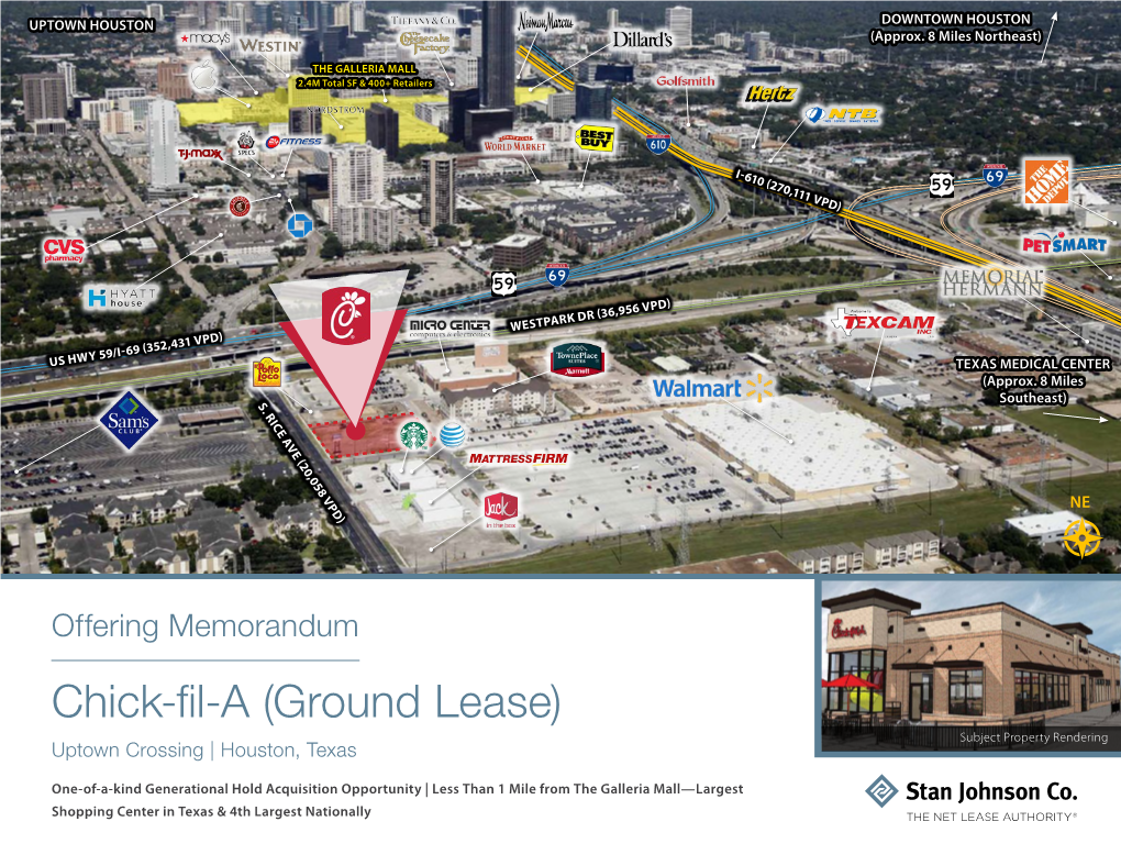 Chick-Fil-A (Ground Lease) Subject Property Rendering Uptown Crossing | Houston, Texas