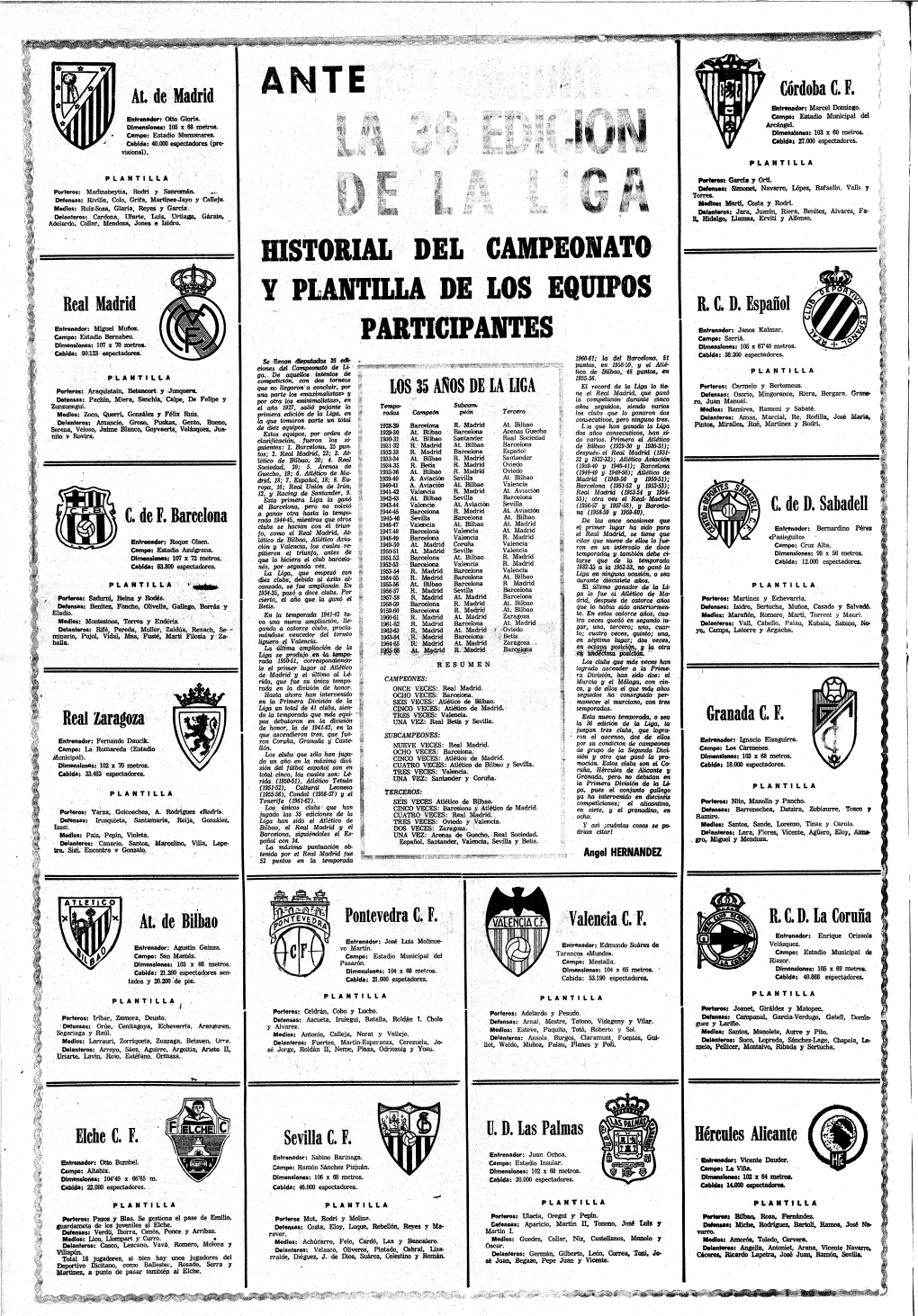 ÚISTORIAL• DEL CAMPEONATO Y PLA1ITTILLA