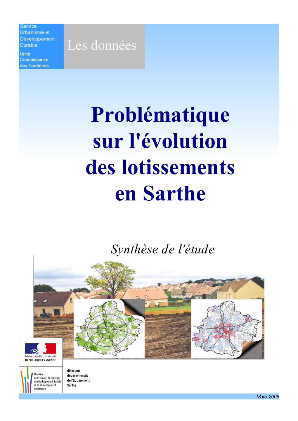 Problématique Sur L'évolution Des Lotissements En Sarthe