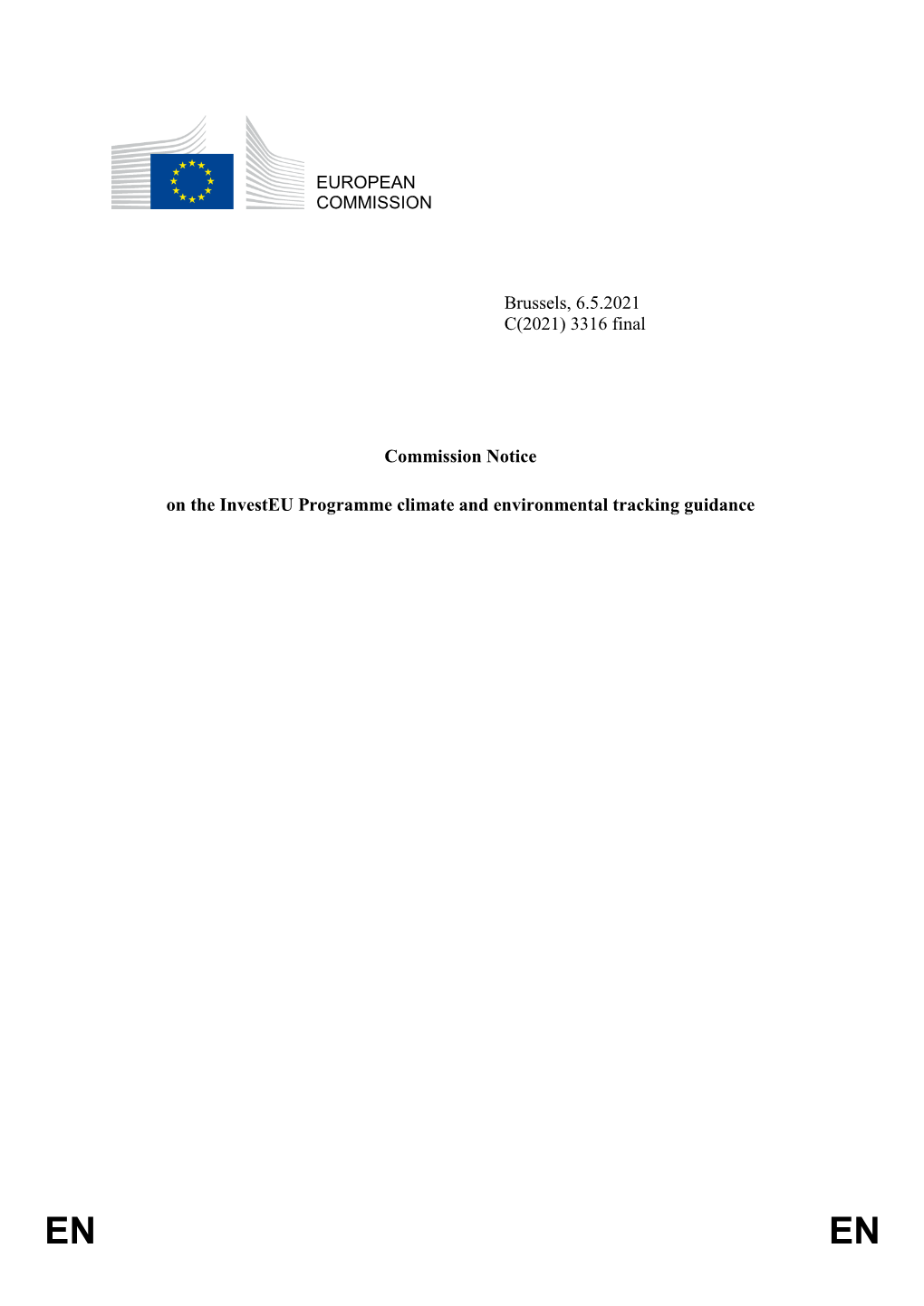 3316 Final Commission Notice on the Investeu Programme Climate And