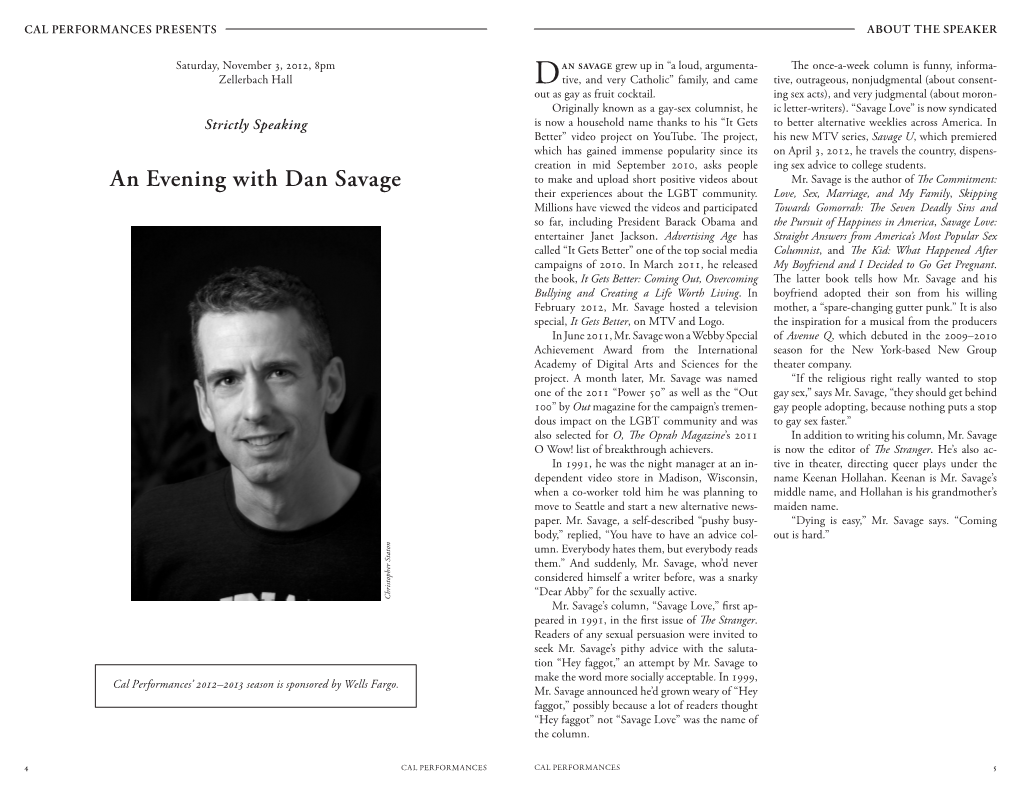 Dan Savage to Make and Upload Short Positive Videos About Mr