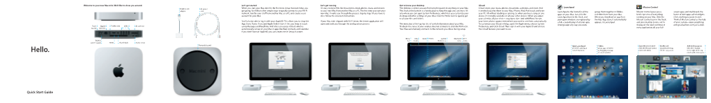 Mac Mini Quick Start Guide