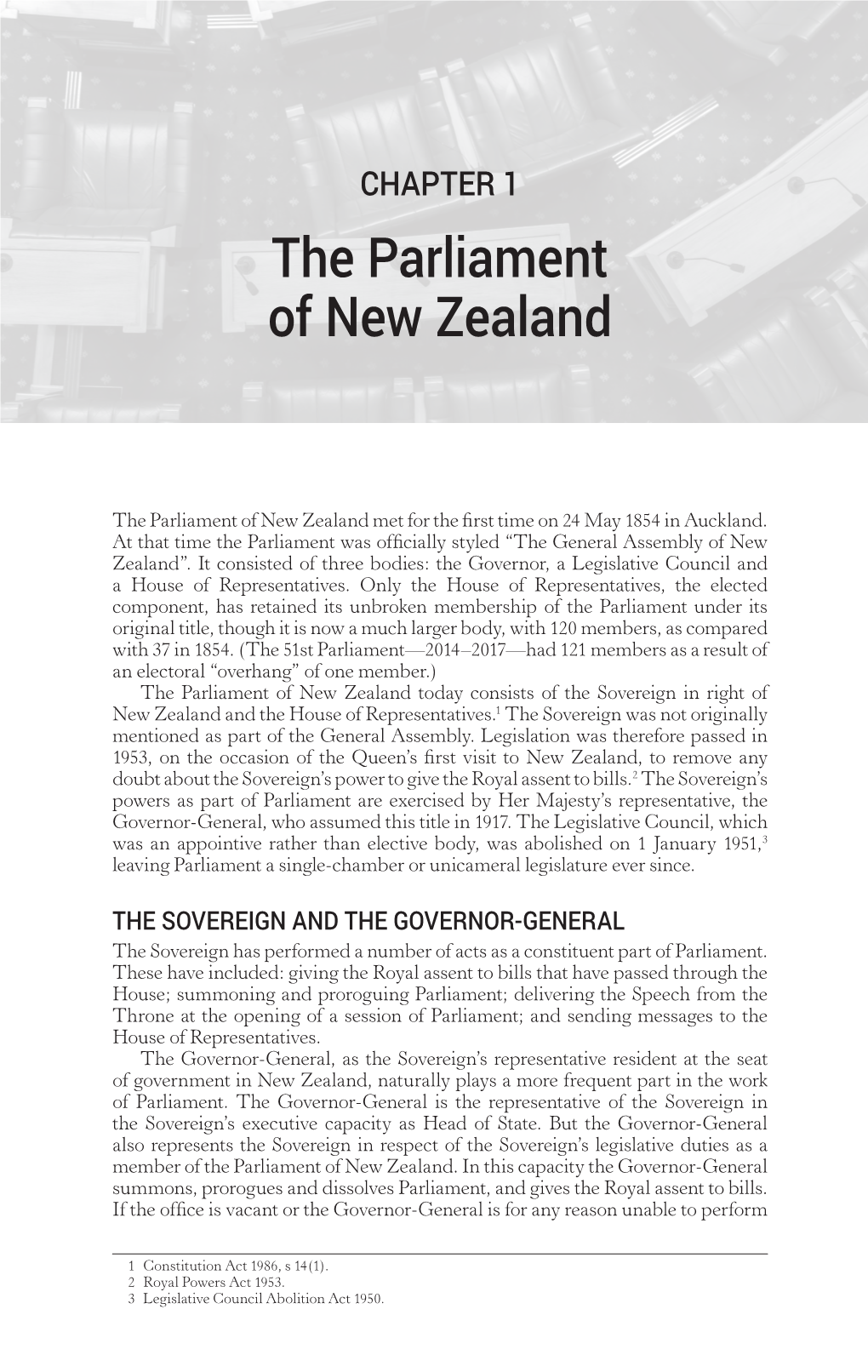 Ch 1 the Parliament of New Zealand