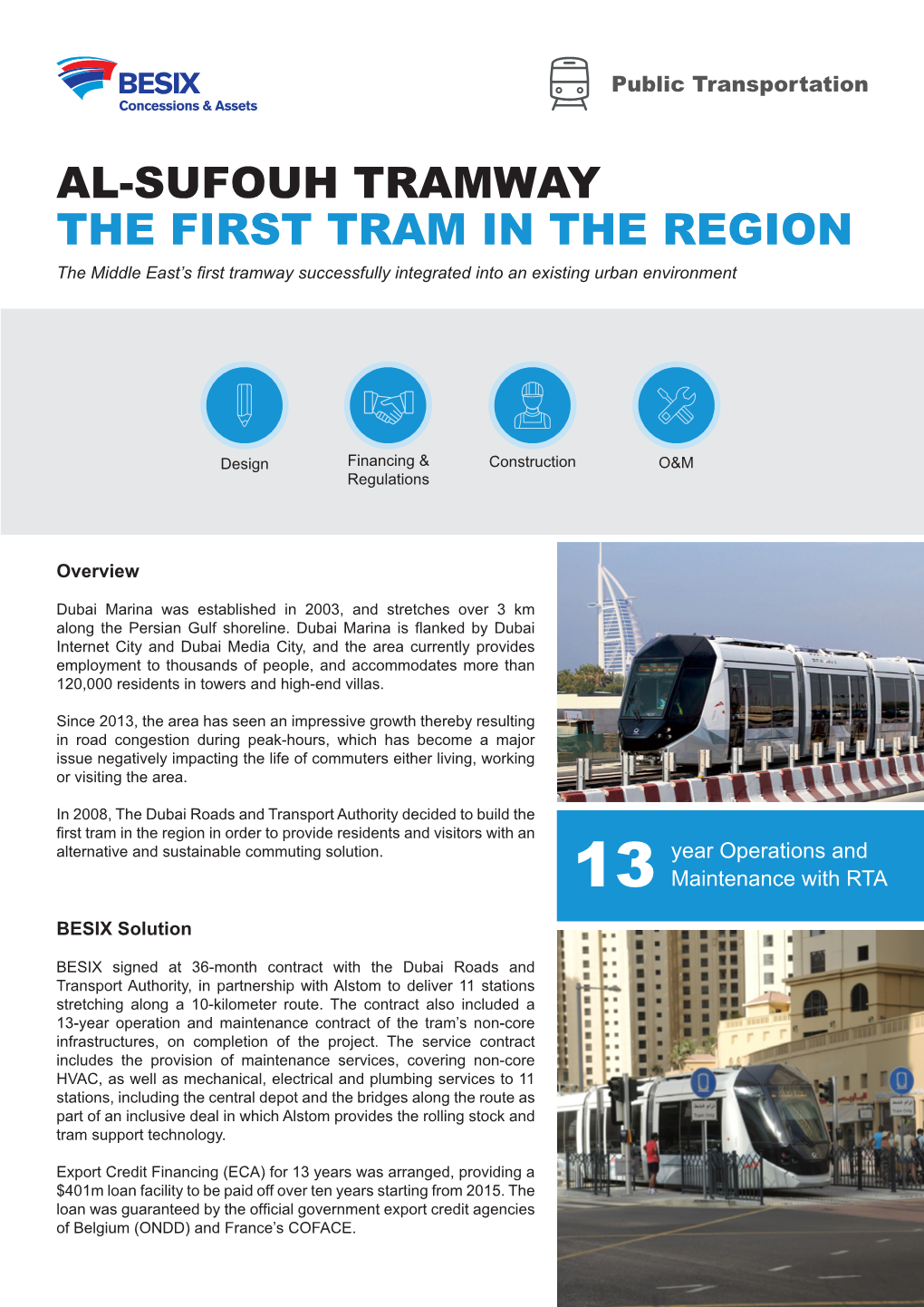 AL-SUFOUH TRAMWAY the FIRST TRAM in the REGION the Middle East’S First Tramway Successfully Integrated Into an Existing Urban Environment