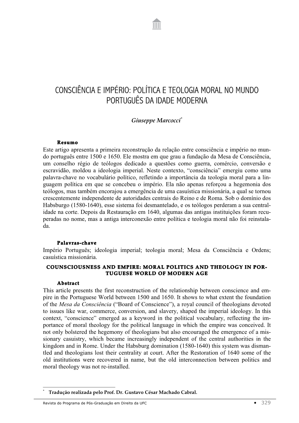 Consciência E Império: Política E Teologia Moral No Mundo Português Da Idade Moderna