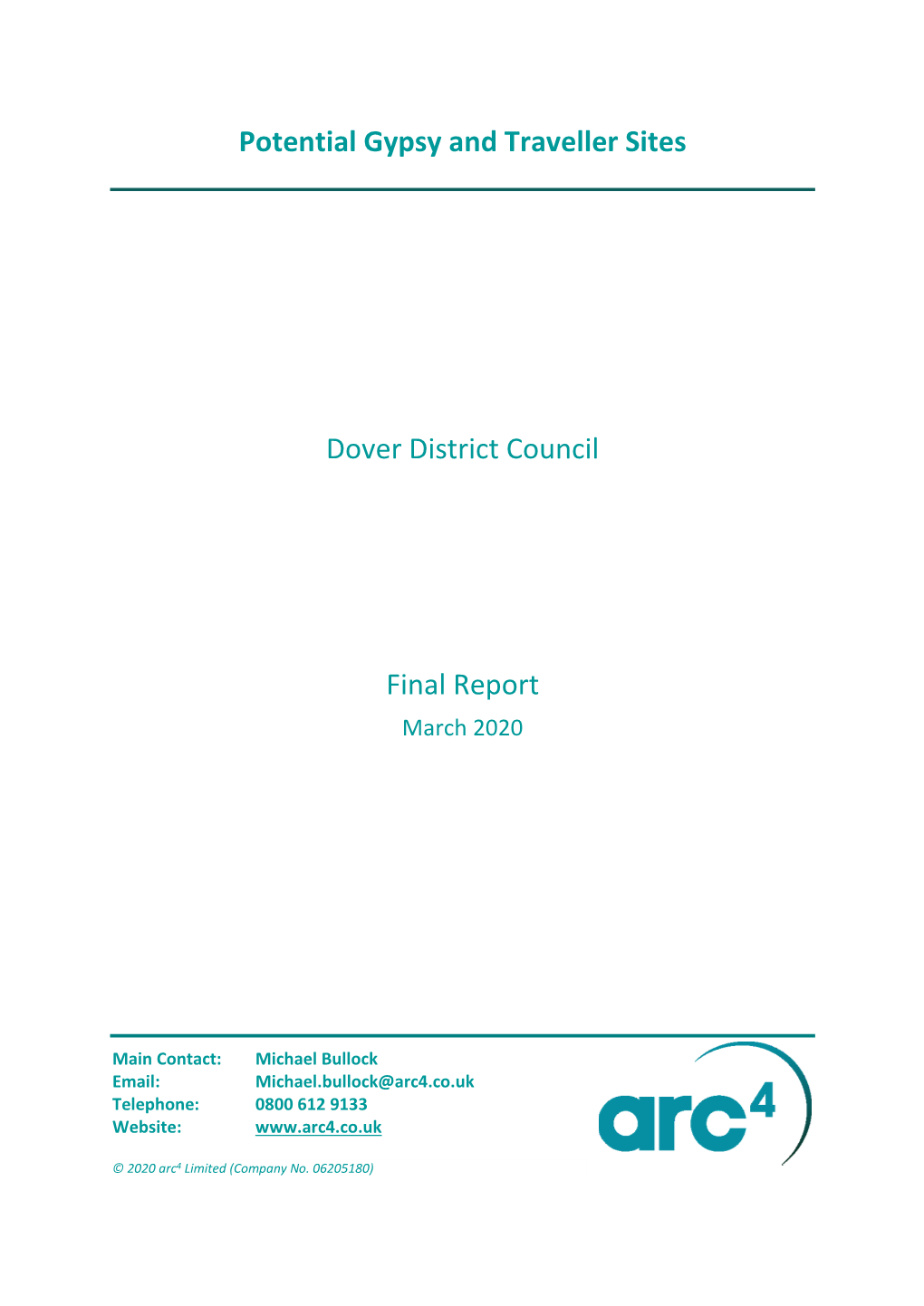 Potential Gypsy and Traveller Sites Dover District Council Final Report