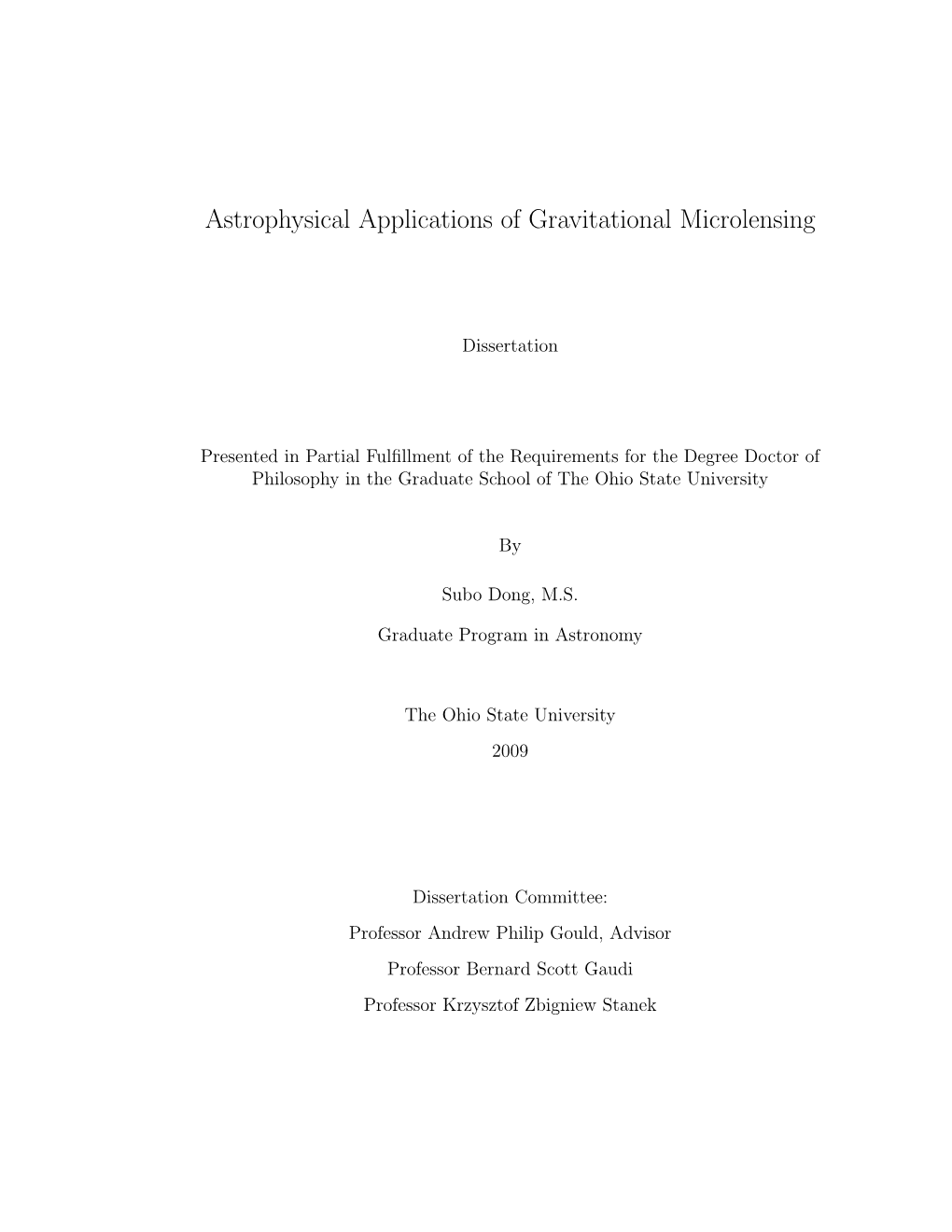 Astrophysical Applications of Gravitational Microlensing