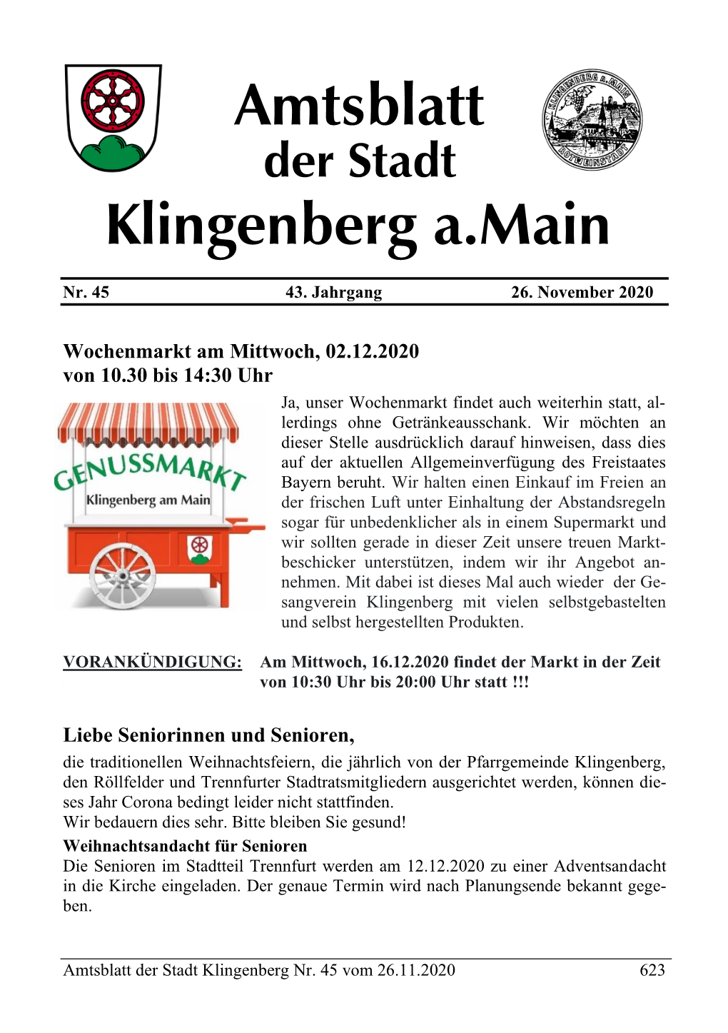 Amtsblatt Klingenberg A.Main