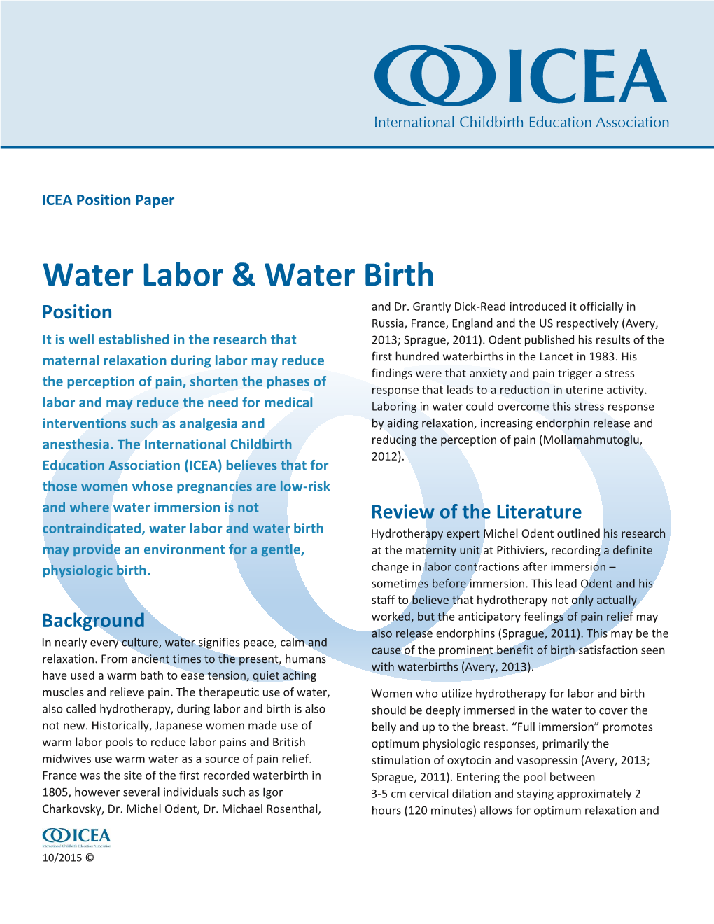 Water Labor & Water Birth