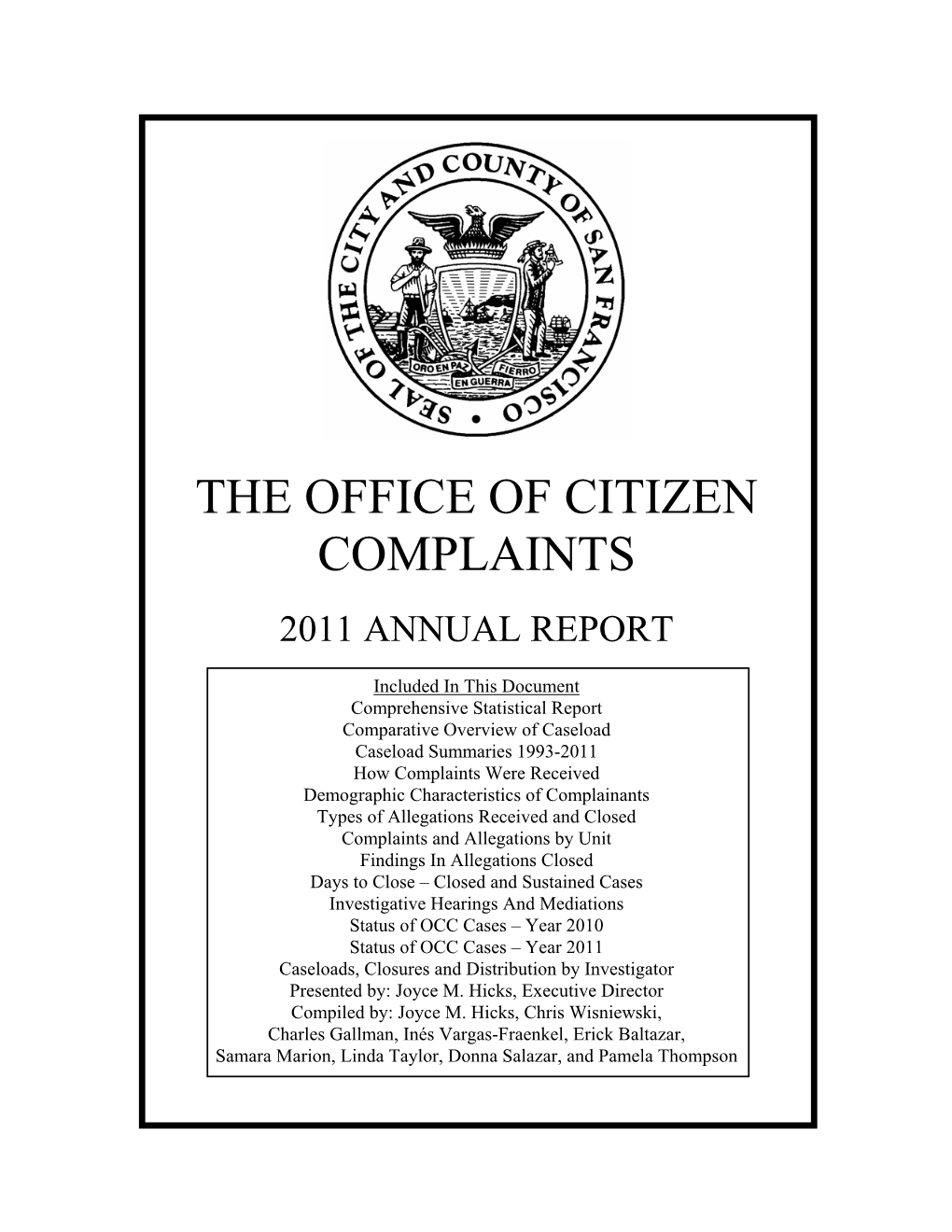 Office of Citizen Complaints