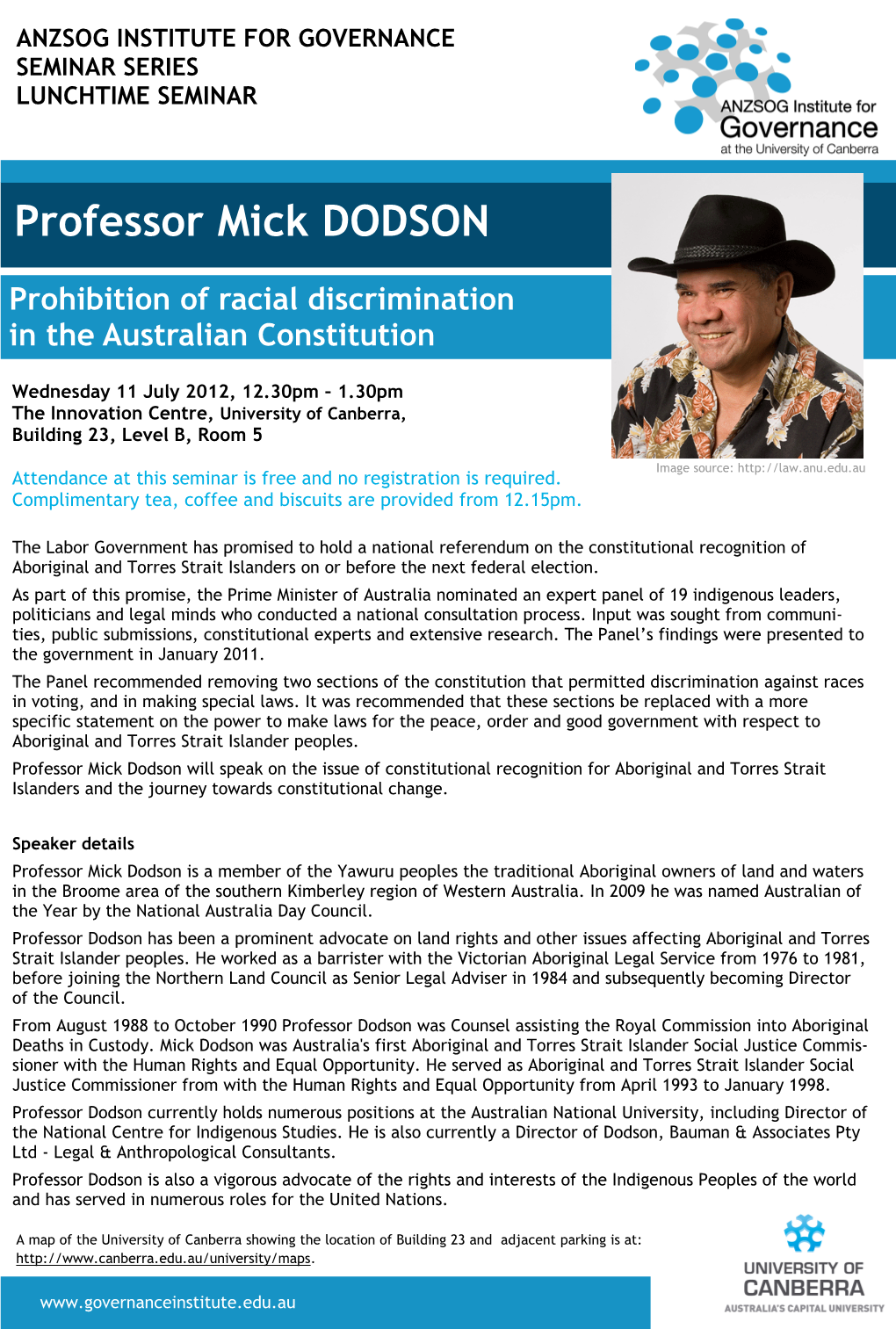 Professor Mick DODSON