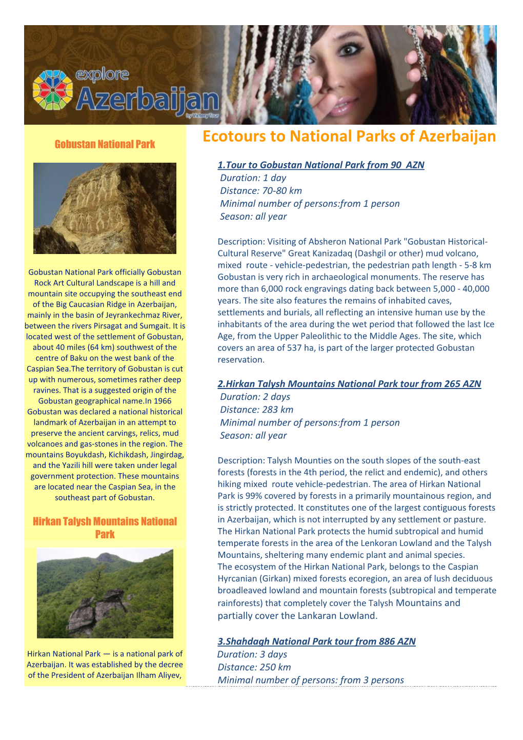 Ecotours to National Parks of Azerbaijan
