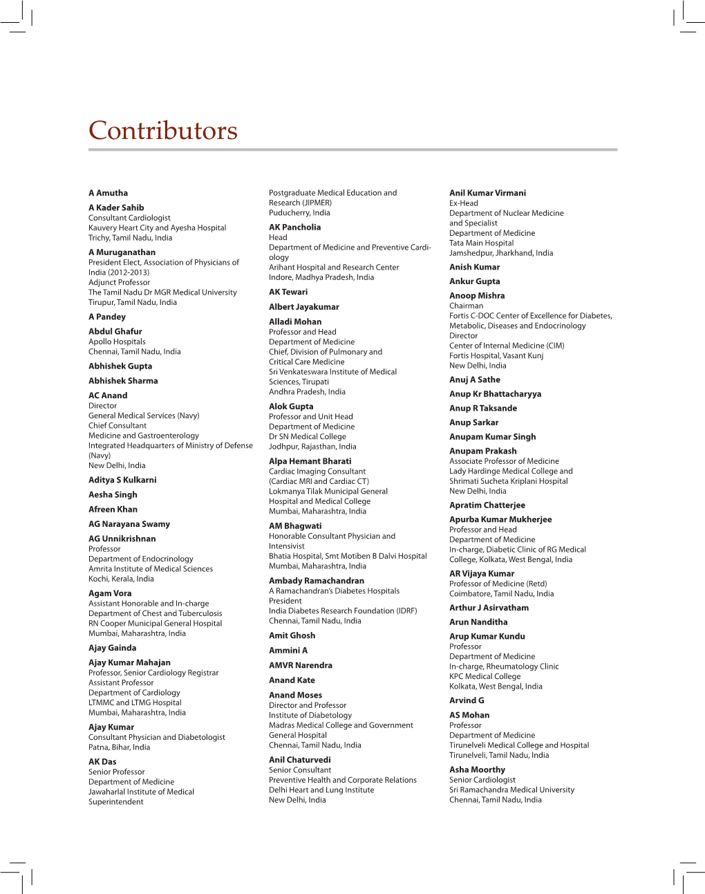 Contributors