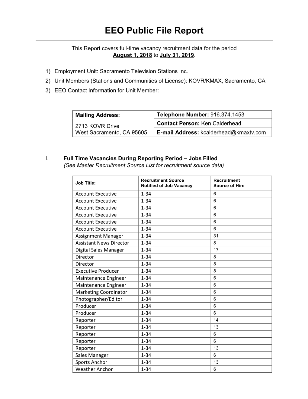 EEO Public File Report