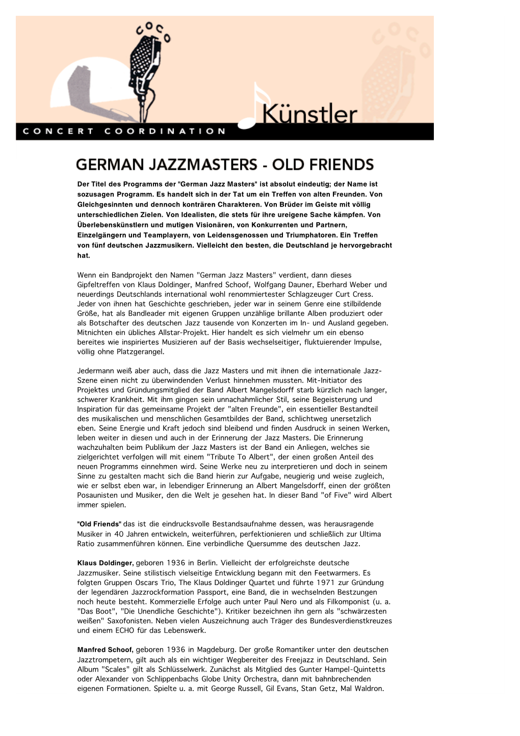 German Jazz Masters" Ist Absolut Eindeutig; Der Name Ist Sozusagen Programm